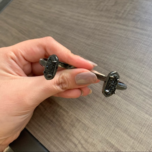 Kendra Scott Jewelry - Kendra Scott Gunmetal Drusy Elton Cuff Bracelet